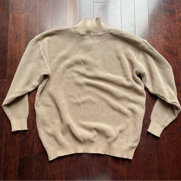 Vantage Club Collection VCC tan pullover sweater 100% cotton knit size XL - Picture 5 of 5